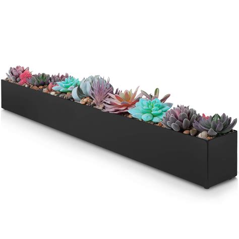 metal 24 succulent box|succulent long planter box.